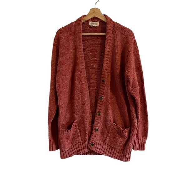 Denim & Supply Ralph Lauren Vintage Knit Cardigan Women’s Size Large Orange Red - Picture 1 of 5